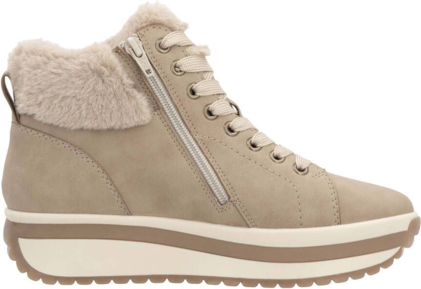 Rieker EVOLUTION Winterlaarzen Wedge sneakers plateaulaarzen met faux-bont kraag