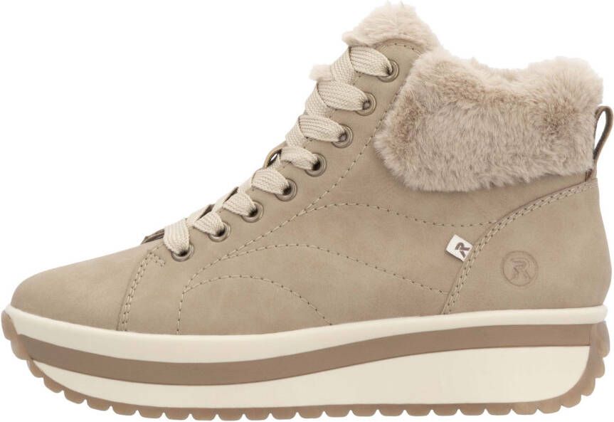 Rieker EVOLUTION Winterlaarzen Wedge sneakers plateaulaarzen met faux-bont kraag