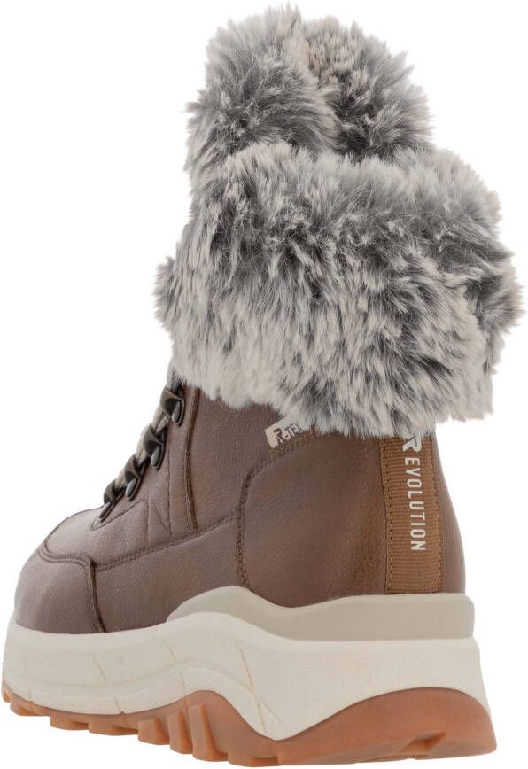 Rieker EVOLUTION Winterlaarzen Hightop sneakers veterschoenen winterlaarzen met lamswolvoering