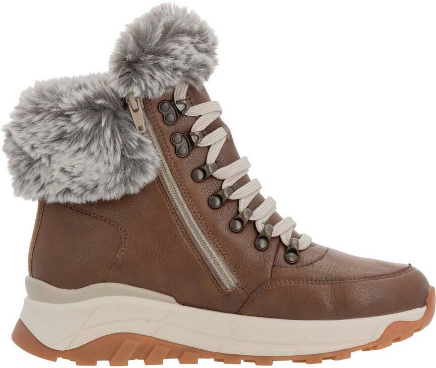 Rieker EVOLUTION Winterlaarzen Hightop sneakers veterschoenen winterlaarzen met lamswolvoering