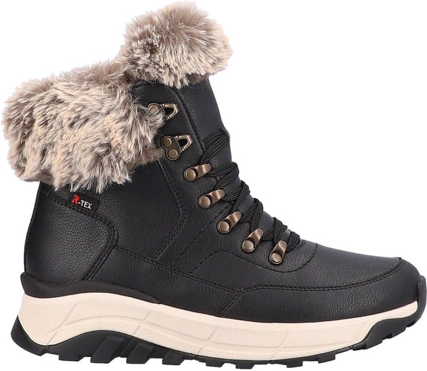 Rieker EVOLUTION Winterlaarzen Hightop sneakers veterschoenen winterlaarzen met lamswolvoering