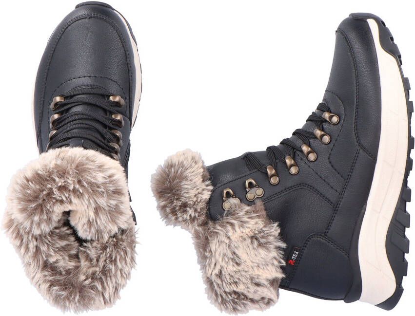 Rieker EVOLUTION Winterlaarzen Hightop sneakers veterschoenen winterlaarzen met lamswolvoering