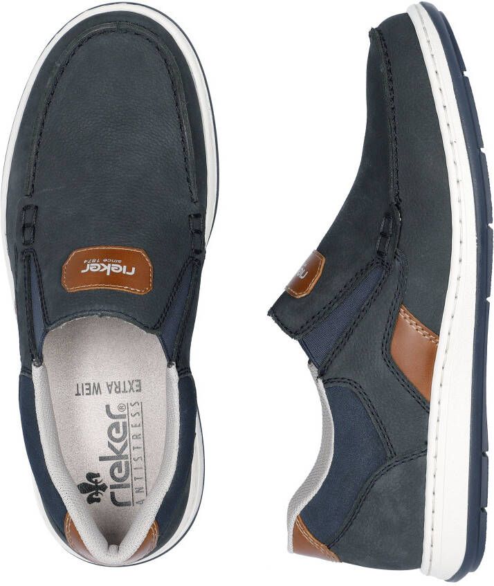 Rieker Instappers Moccasin loafer comfort schoen met elastische band voor goede pasvorm