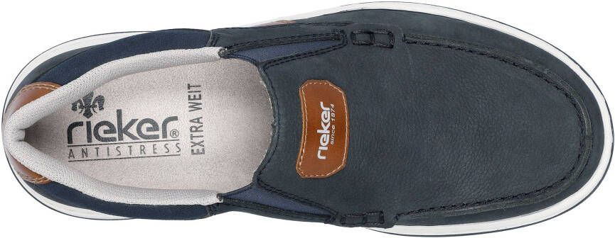 Rieker Instappers Moccasin loafer comfort schoen met elastische band voor goede pasvorm