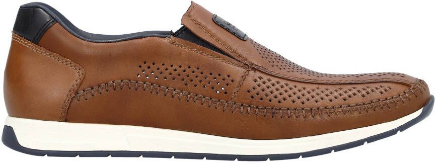 Rieker Instappers moccasin loafer comfortabele schoen met zijlijke elastieken