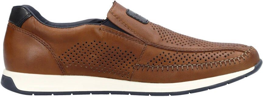 Rieker Instappers moccasin loafer comfortabele schoen met zijlijke elastieken