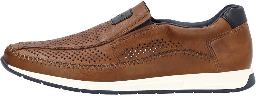 Rieker Instappers moccasin loafer comfortabele schoen met zijlijke elastieken