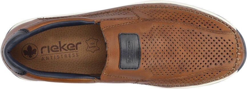 Rieker Instappers moccasin loafer comfortabele schoen met zijlijke elastieken