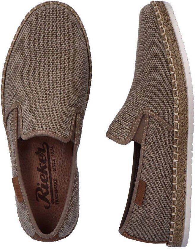 Rieker Espadrilles Slipper strand schoen zomerschoen met stretchinzetten