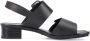 Rieker Zwarte leren platte sandalen Zwart Dames - Thumbnail 12