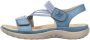 Rieker Blauwe Comfort Sandaal met Klittenbandsluiting Blue Dames - Thumbnail 152