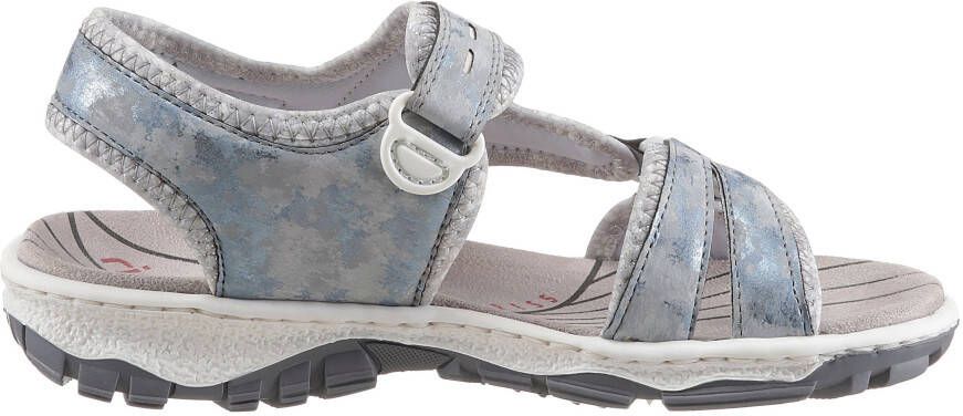 Rieker Sandalen zomerschoen sandaal sleehak in used-look