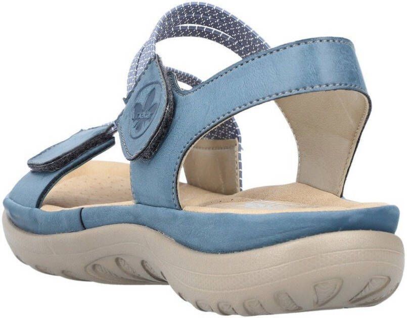 Rieker Sandalen zomerschoen sandaal sleehak met elastieken