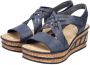 Rieker Dames schoenen 68179-14 Blauw - Thumbnail 8