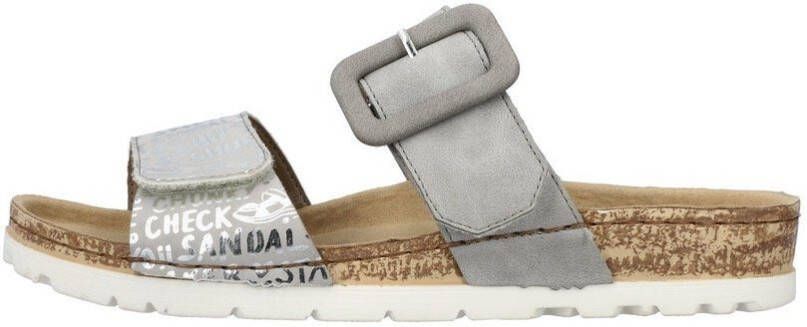 Rieker Slippers wedge heel summer shoe slippers with practical velcro strap