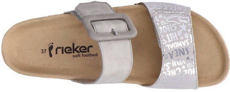 Rieker Slippers wedge heel summer shoe slippers with practical velcro strap