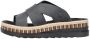 Rieker Slippers wedge heel summer shoe slippers with straw framing - Thumbnail 4