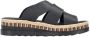 Rieker Slippers wedge heel summer shoe slippers with straw framing - Thumbnail 5