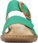 Rieker Groene Zomer Slipper met Gesp Green Dames - Thumbnail 14