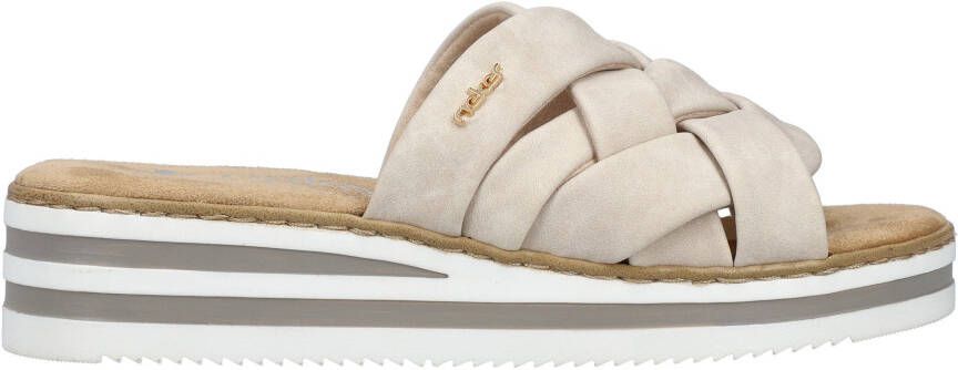 Rieker Slippers sleehak zomerschoen pantoffels met zachte binnenzool