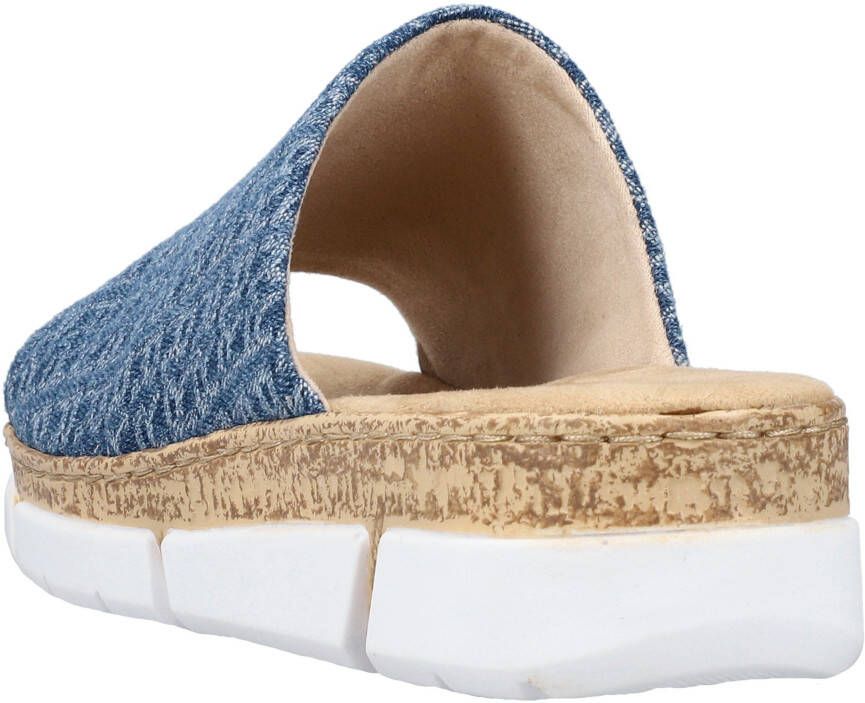 Rieker Slippers wig-hak zomerschoen slippers om in te stappen