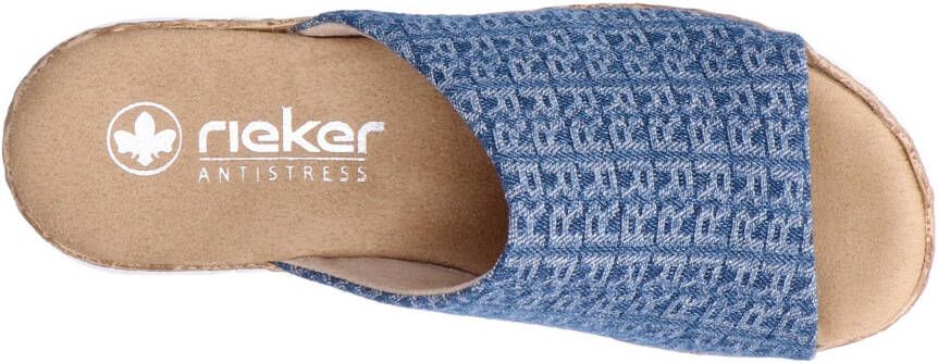 Rieker Slippers wig-hak zomerschoen slippers om in te stappen