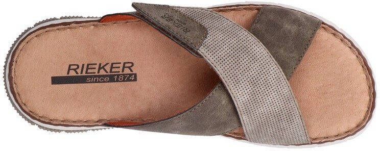 Rieker Slippers zomerschoen slippers klittenbandschoen met klittenbandjes