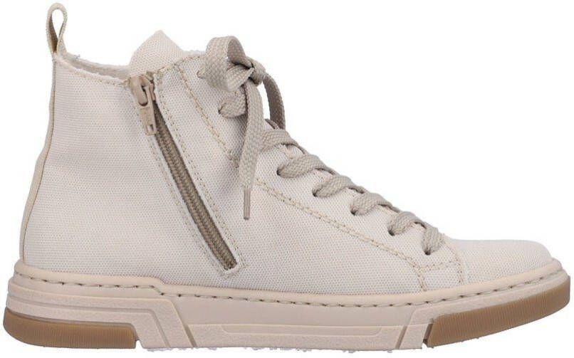 Rieker Sneakers high top sneaker vrijetijdsschoen veterschoen met rits