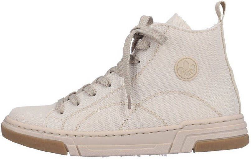 Rieker Sneakers high top sneaker vrijetijdsschoen veterschoen met rits