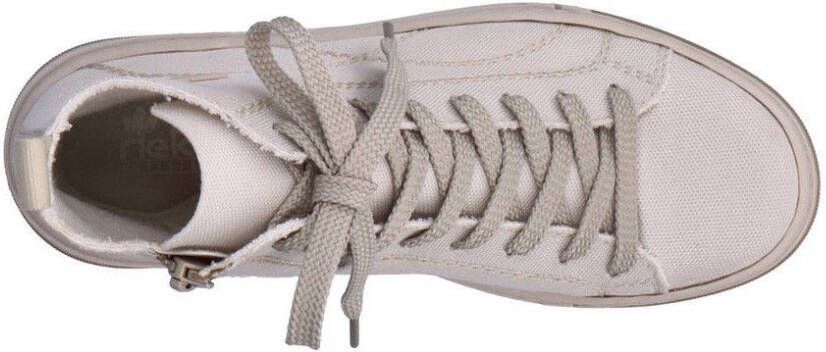 Rieker Sneakers high top sneaker vrijetijdsschoen veterschoen met rits