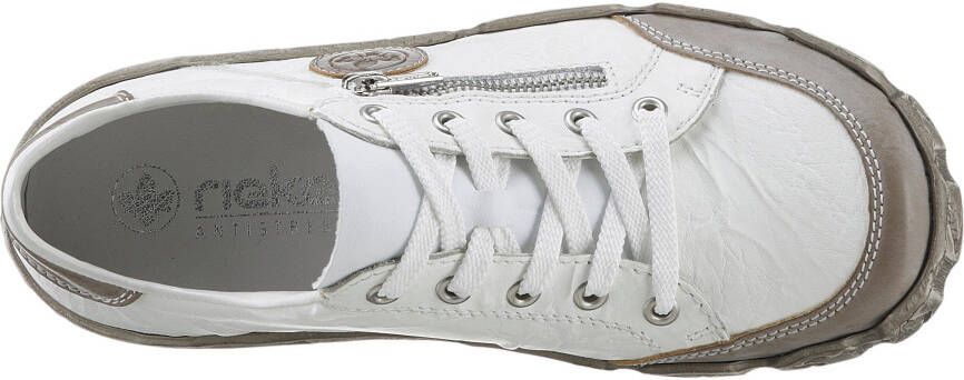 Rieker Sneakers met decoratieve rits vrijetijdsschoen halfhoge schoen veterschoen