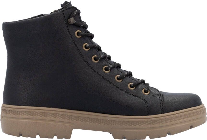 Rieker Winterlaarzen veterschoenen enkellaars met ritssluiting aan de buitenkant