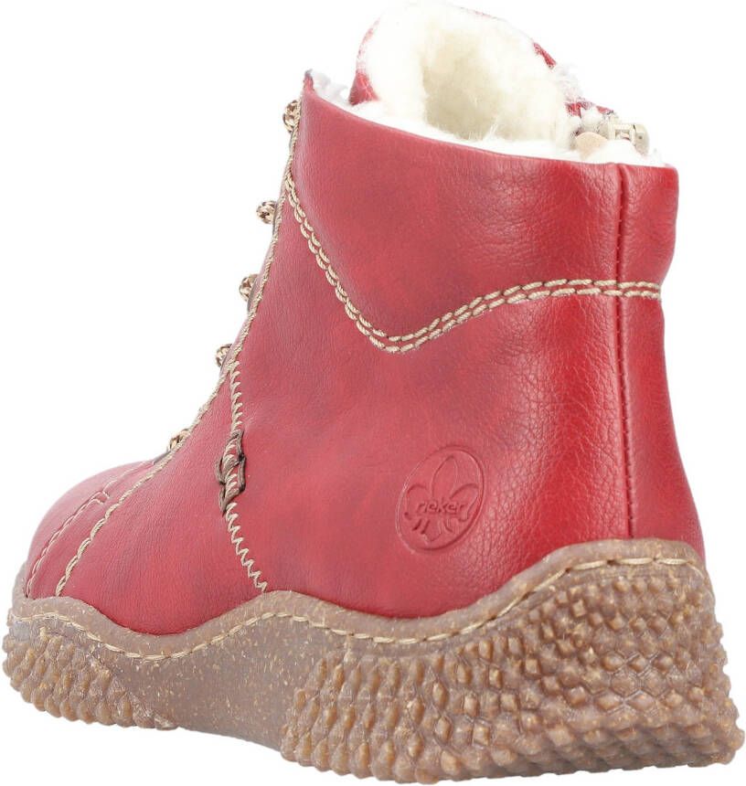 Rieker Winterlaarzen veterschoenen enkellaars high top sneaker met binnenrits