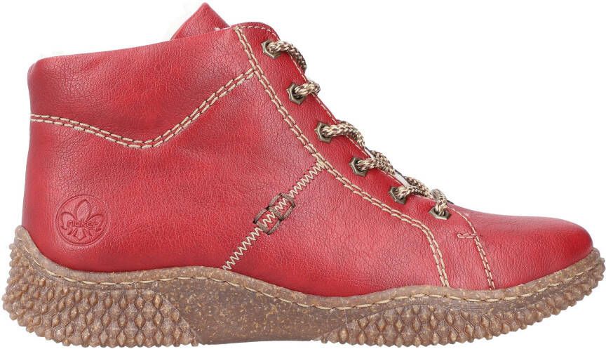 Rieker Winterlaarzen veterschoenen enkellaars high top sneaker met binnenrits