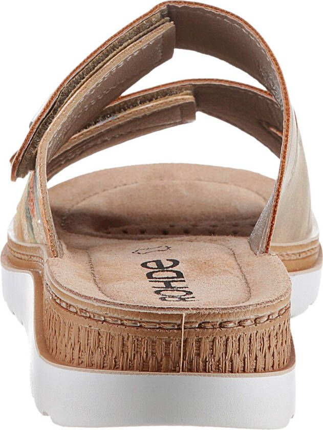 Rohde Slippers Baviera wedge heel summer shoe slippers with logo emblem