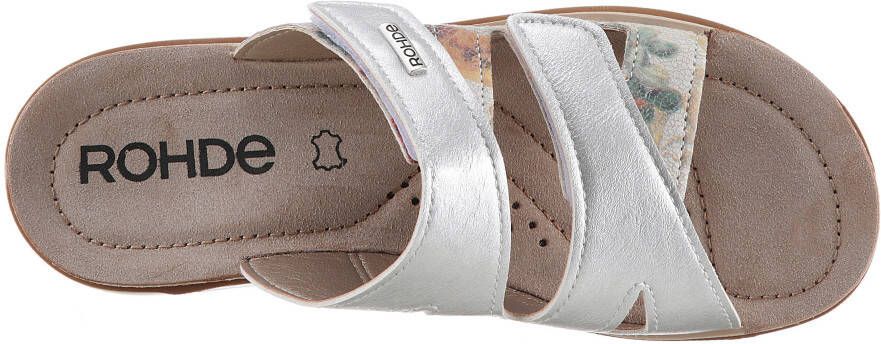 Rohde Slippers Baviera sleehak zomerschoen pantoffels met logo-embleem