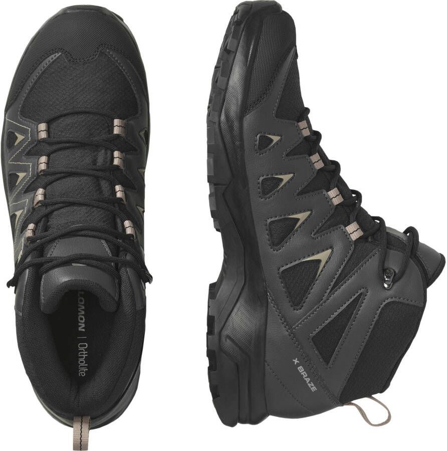 Salomon X Braze Mid GTX GORE-TEX Heren Wandelschoenen Trekking Schoenen Zwart-Grijs - Foto 4