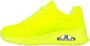 Skechers Uno Gen1 Neon Glow Unisex Sneakers Geel - Thumbnail 5