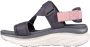 Skechers D'Lux Walker Kind Mind 119302-GYPR Vrouwen Grijs Sandalen - Thumbnail 8