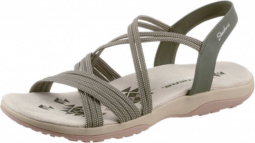 Skechers Sandalen REGGAE SLIM TURN IT UP met elastische riempjes