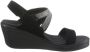 Skechers Rumble On Chart Topper sandalen met sleehak zwart - Thumbnail 5