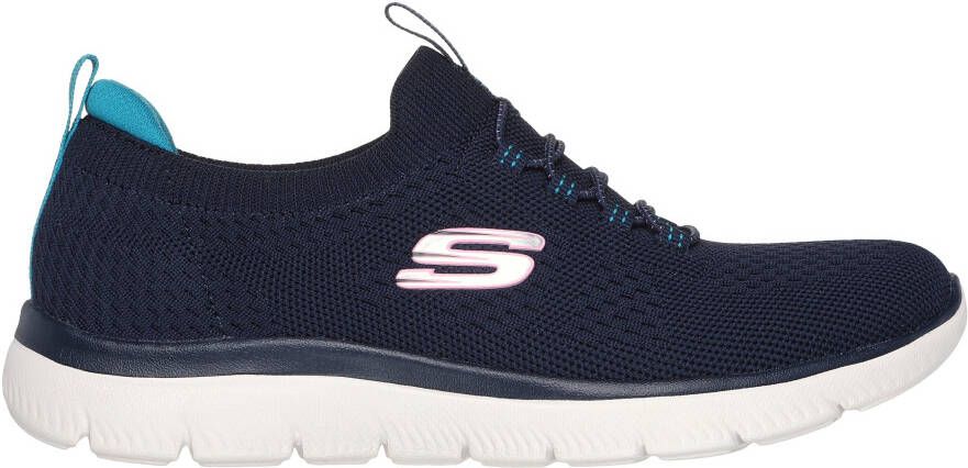 Skechers Slip-on sneakers Summits vrijetijdsschoen halfschoen slipper met flexibele tractionloopzool