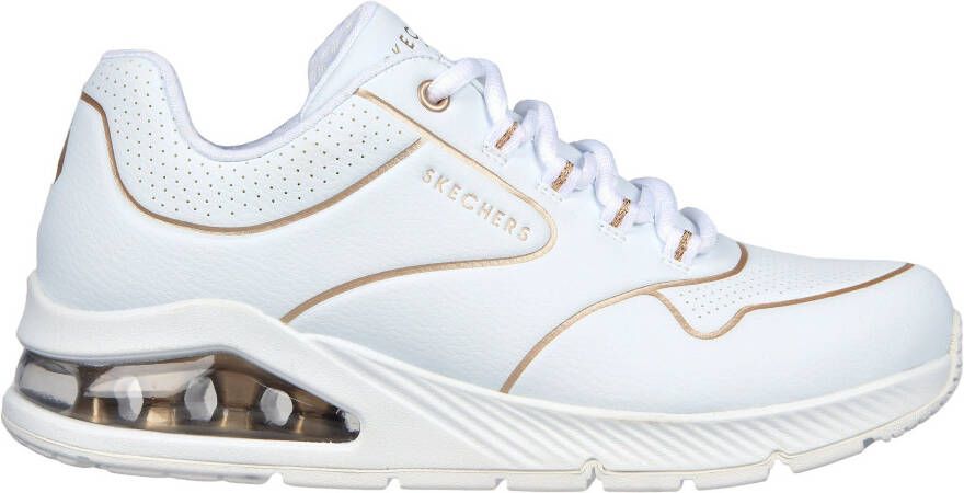 Skechers Sneakers UNO 2 GOLDEN TRIM met metallic-details vrijetijdsschoen halfhoge schoen veterschoen