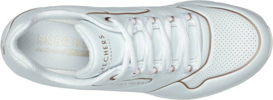 Skechers Sneakers UNO 2 GOLDEN TRIM met metallic-details vrijetijdsschoen halfhoge schoen veterschoen