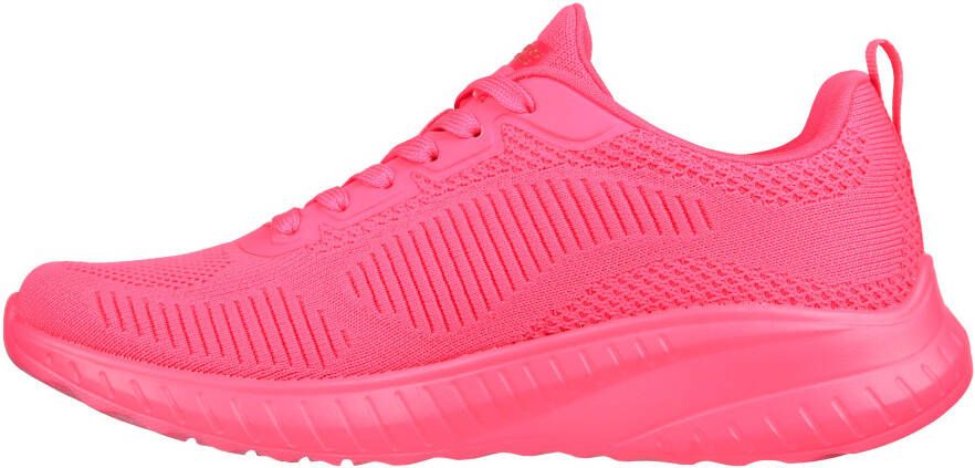 Skechers Sneakers BOBS SQUAD CHAOS-COOL RYTHMS Knitwear-sneaker veterschoen trainingsschoen in vegan uitvoering