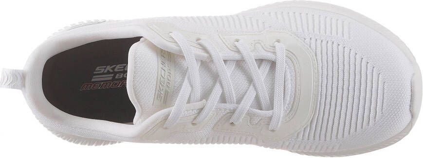 Skechers Sneakers BOBS SQUAD TOUGH TALK met skech-knit vrijetijdsschoen lage schoen veterschoen