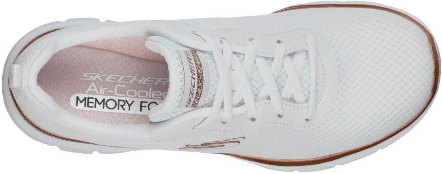 Skechers Sneakers FLEX APPEAL 4.0 BRILLINAT VIEW met air cooled memory foam vrijetijdsschoen lage schoen veterschoen