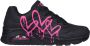 Skechers Sneakers UNO DRIPPING IN LOVE met hart-graffiti-print vrijetijdsschoen lage schoen veterschoen - Thumbnail 8