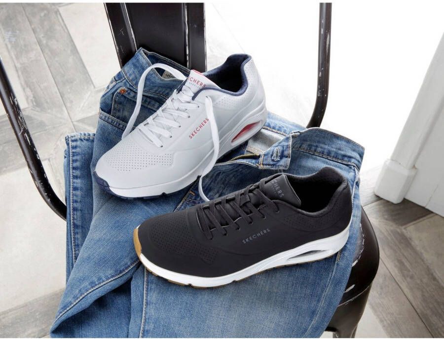 Skechers Sneakers Uno vrijetijdsschoen lage schoen veterschoen met extra demping