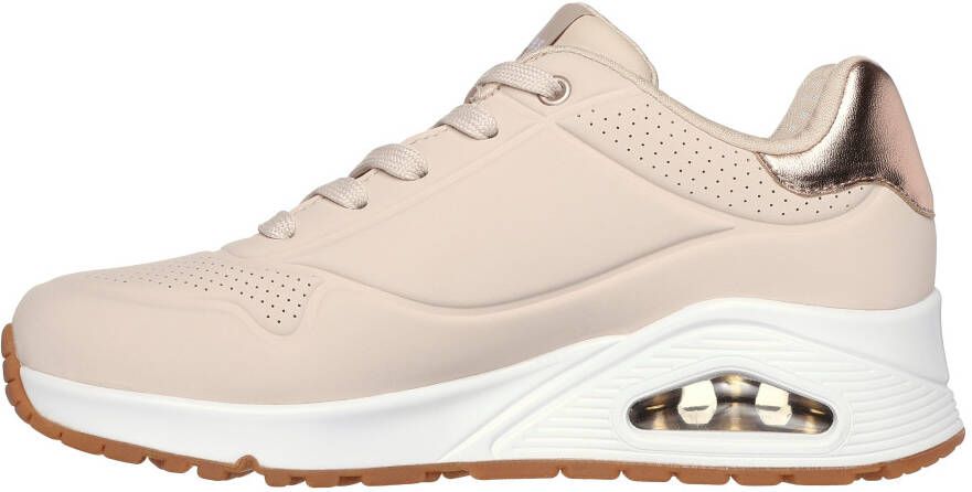 Skechers Sneakers Uno vrijetijdsschoen halfschoen veterschoen met metallic-inzet